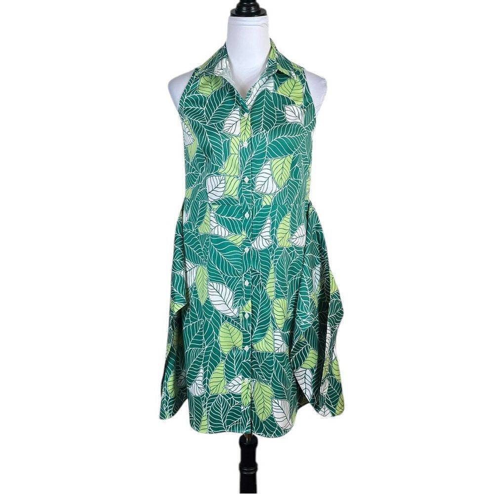 UNTUCKit Women’s Poppy Dress In Green Leaf Print, Size 2 - Picture 5 of 11
